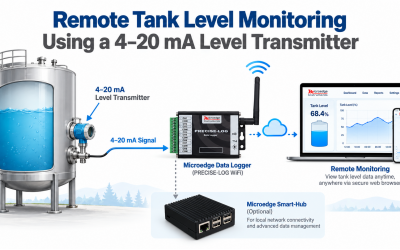Remote Tank Level Monitoring Using a 4–20 mA Level Transmitter